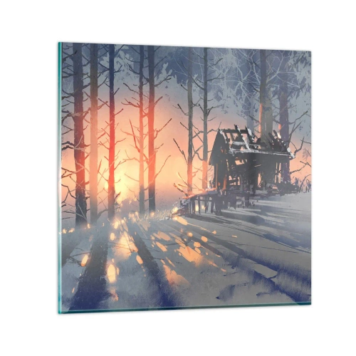 Obraz na skle - Pozerá sa tu iba slnko - 30x30 cm