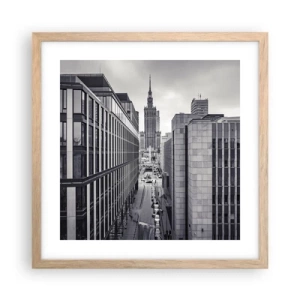 Plagát v ráme zo svetlého duba - Varšavské údolie - 40x40 cm
