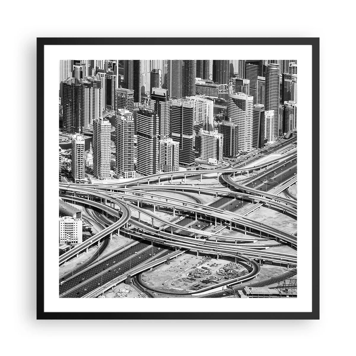 Plagát v čiernom ráme - Dubaj – neskutočné mesto - 60x60 cm