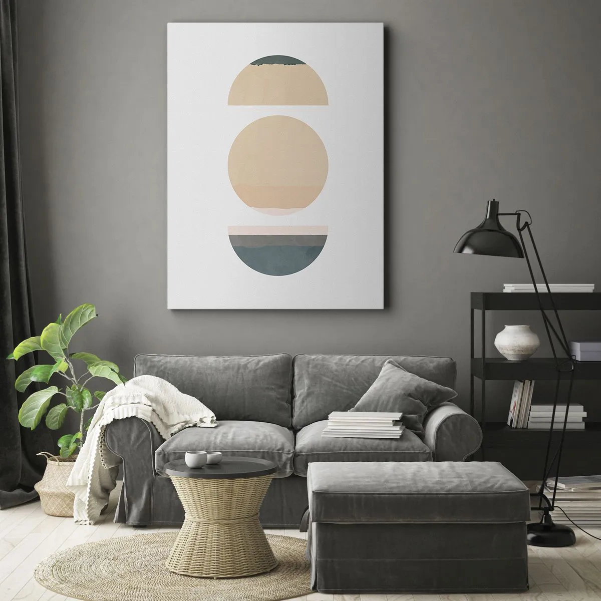 Obraz na plátne - Kruh za kruhom - 70x100 cm