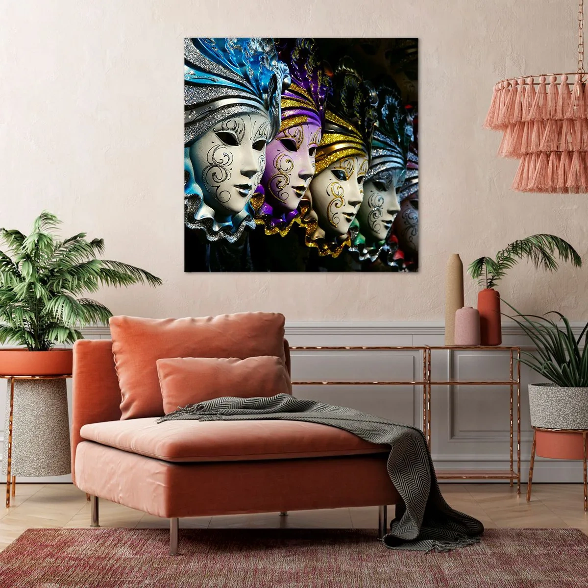 Obraz na plátne - Tajomstvo v zlatej a v striebornej - 40x40 cm