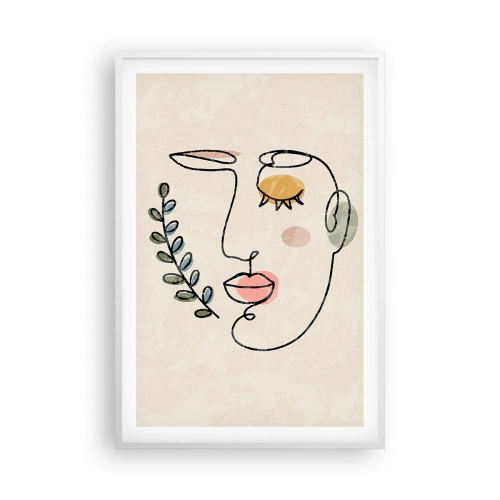 Plagát v bielom ráme - Nájdený pokoj - 61x91 cm