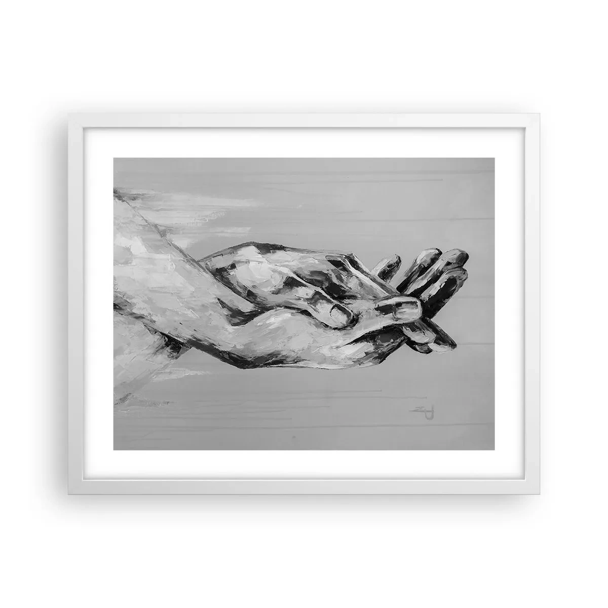 Plagát v bielom ráme - Začiatok… - 50x40 cm