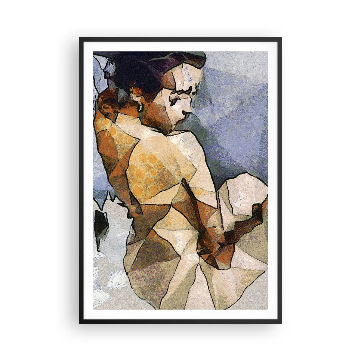 Plagát v čiernom ráme - V duchu kubizmu - 70x100 cm