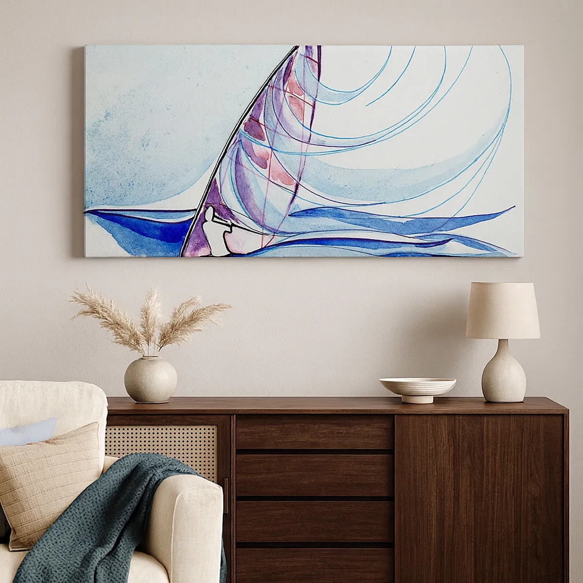 Obraz na plátne - S vetrom v rytme vĺn - 30x30 cm