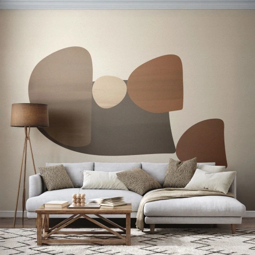 Fototapeta Standard Eco - Bronzová kompozícia - Abstrakcia, Kus, Moderné umenie - 400x280 cm