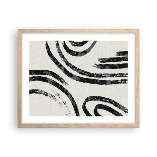 Plagát v ráme zo svetlého duba - Napoly zastavený - 50x40 cm