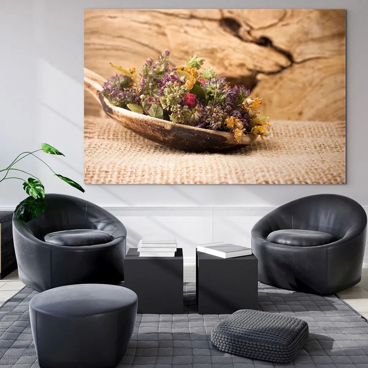 Obraz na skle - Farebné kvety a voňavé bylinky - 120x80 cm