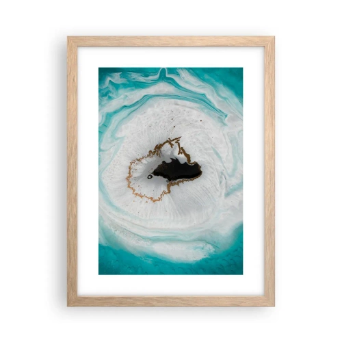 Plagát v ráme zo svetlého duba - Preniknúť dovnútra - 30x40 cm