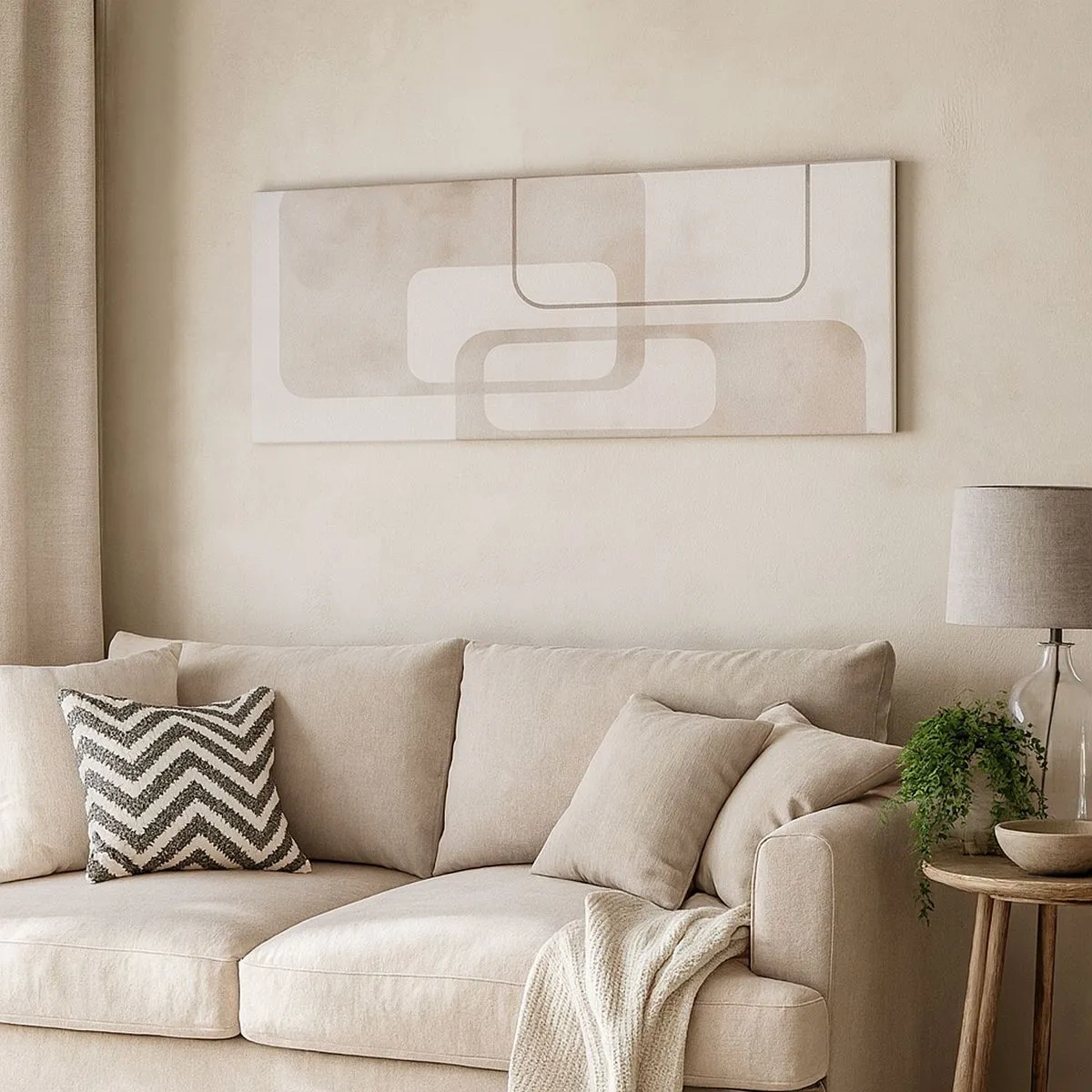 Obraz na plátne - Geometrická fúga - 100x40 cm