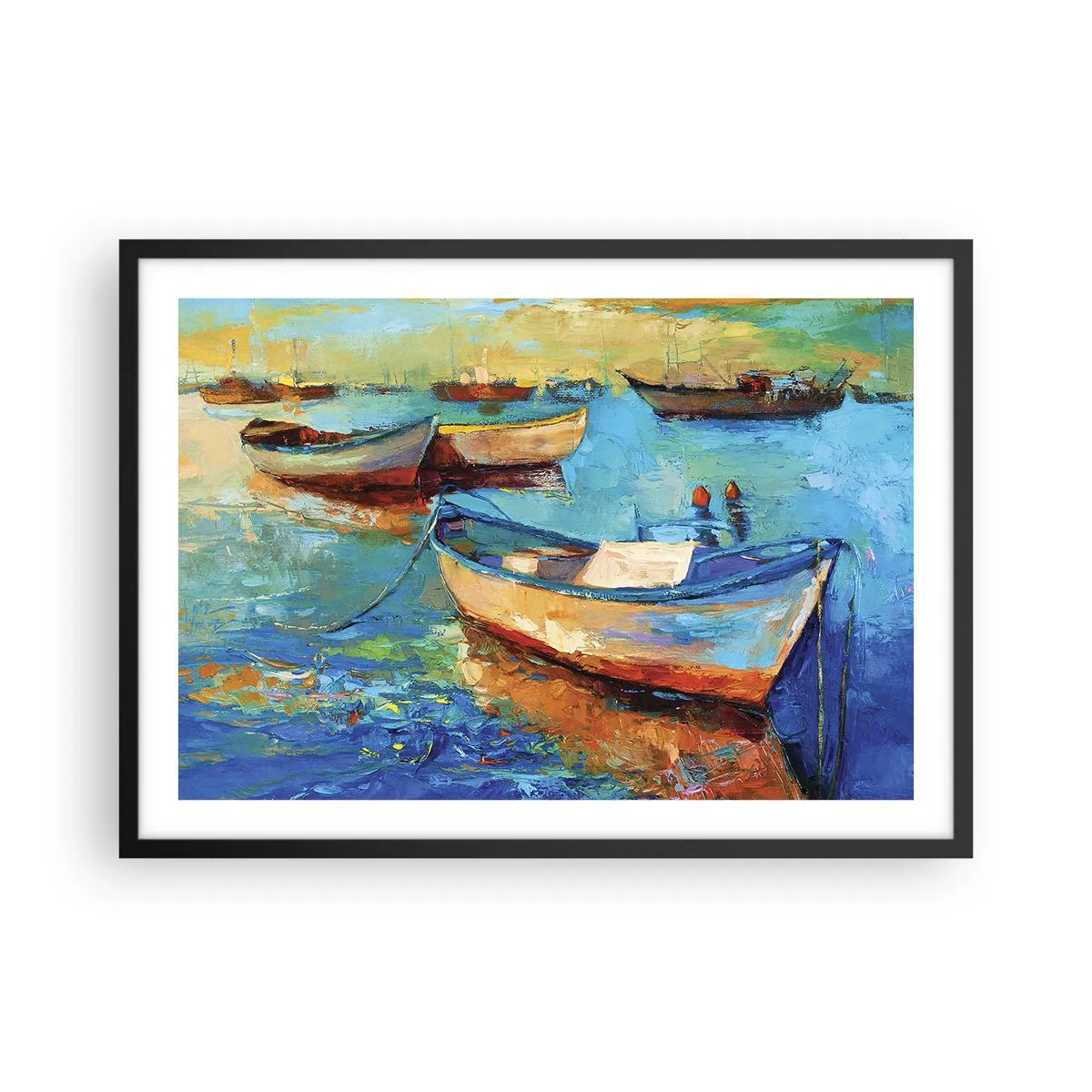 Plagát v čiernom ráme - V južnom zálive - 70x50 cm