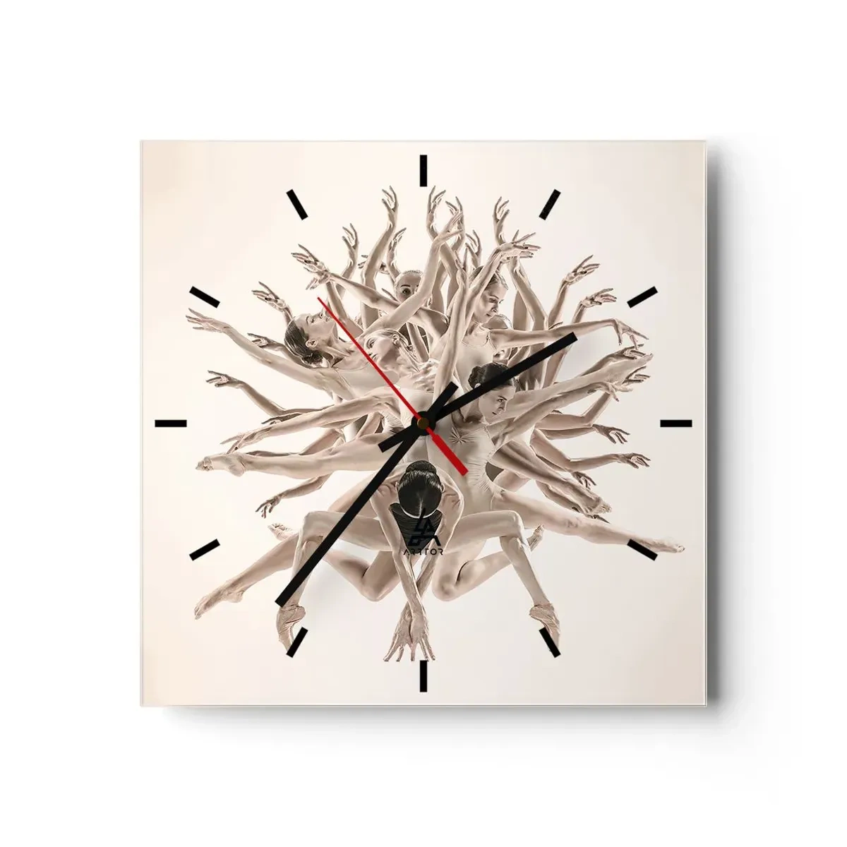 Nástenné hodiny - Rozkvet v tanci - 40x40 cm