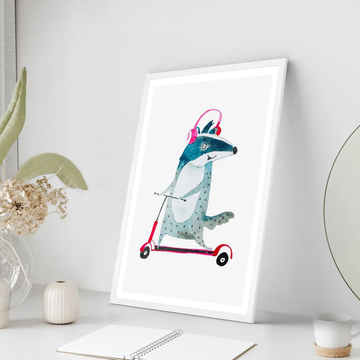 Plagát v bielom ráme - Jazvečie radosti - 61x91 cm