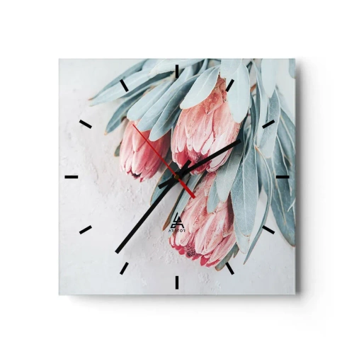 Nástenné hodiny - Zahanbené svojou vlastnou krásou - 30x30 cm