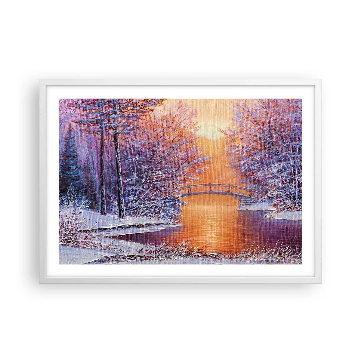 Plagát v bielom ráme - Stretneme sa tu - 70x50 cm