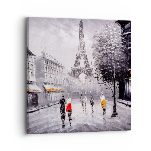 Obraz na plátne - Parížska prechádzka - 30x30 cm