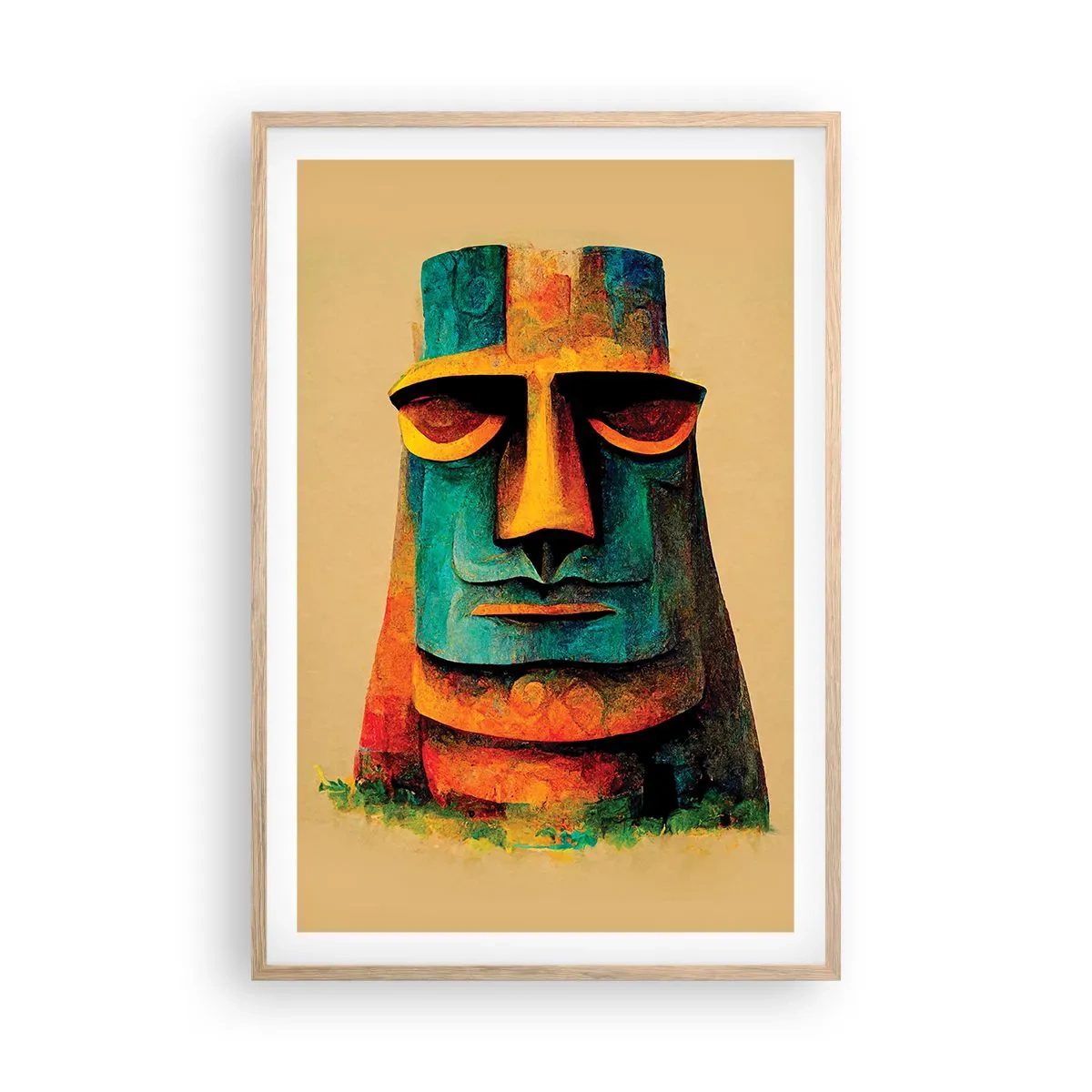 Plagát v ráme zo svetlého duba - Sošný, ale sympatický - 61x91 cm
