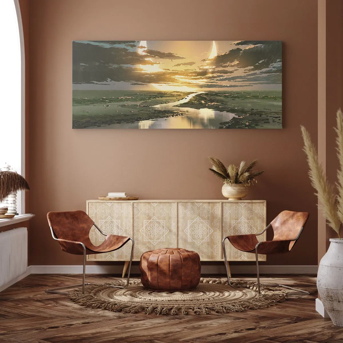 Obraz na plátne - Niekde vo vzdialenej galaxii - 140x50 cm