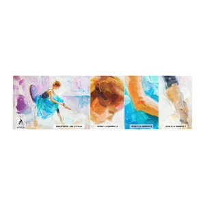 Vzorka samolepiacej fototapety Deluxe Sticker - Nevyslovená vďaka, jemné kúzlo - Balerína, Tancujte, balet - 100x30 cm