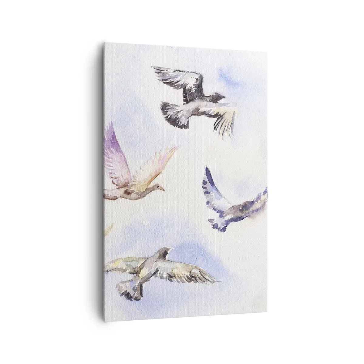 Obraz na plátne - Sloboda v šedej a modrej - 80x120 cm