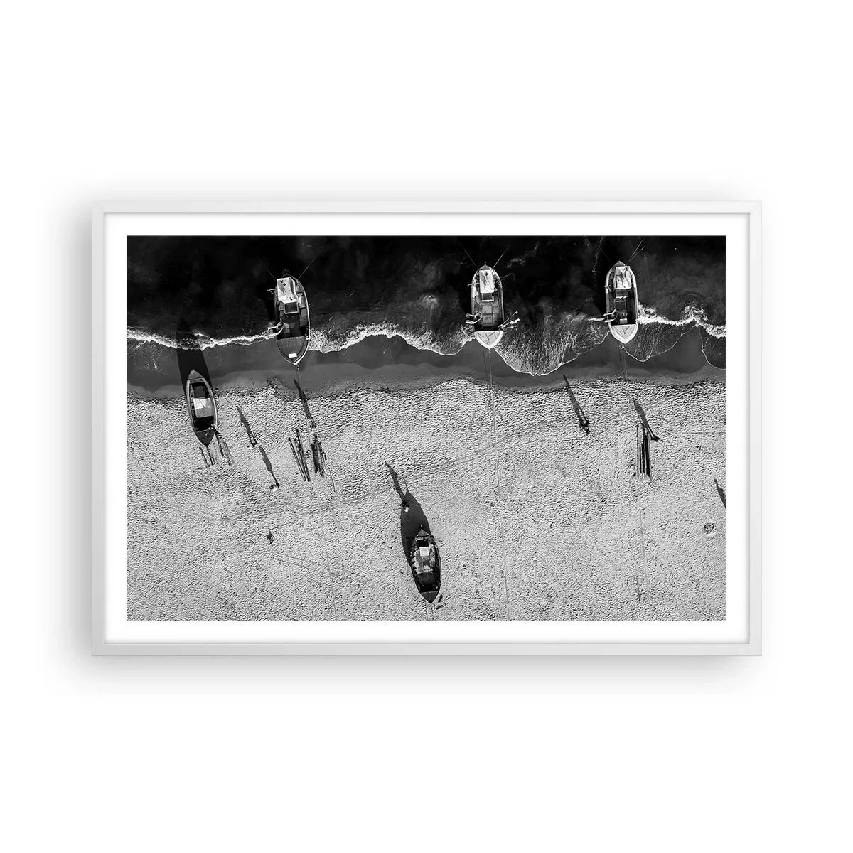 Plagát v bielom ráme - Ešte na brehu… - 91x61 cm