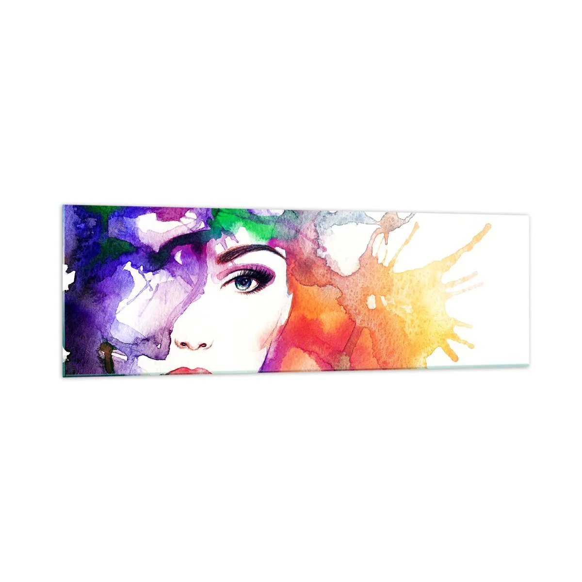 Obraz na skle - S hlavou v oblakoch - 160x50 cm