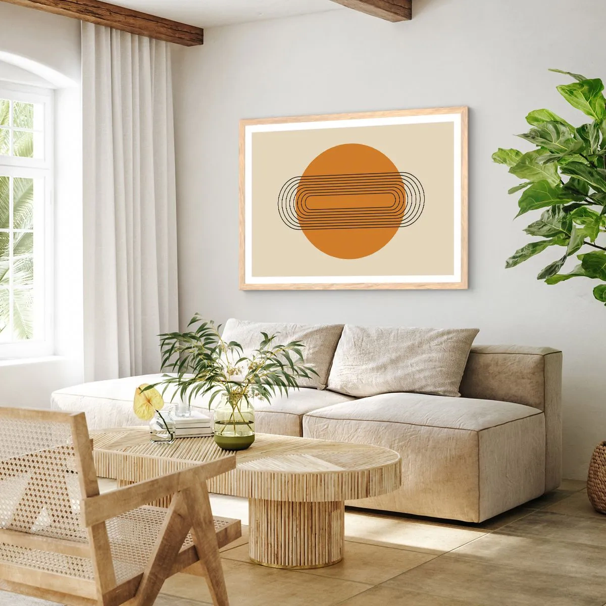 Plagát v ráme zo svetlého duba - Dokonalý plán - 100x70 cm