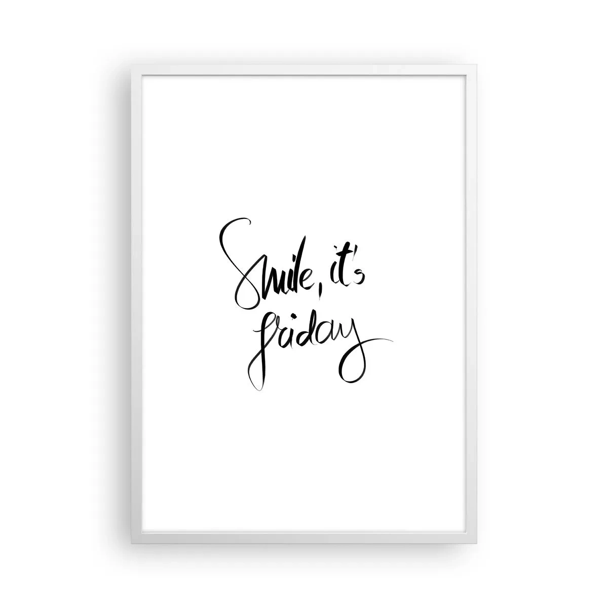 Plagát v bielom ráme - Naozajstná radosť - 50x70 cm