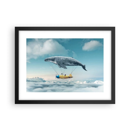 Plagát v čiernom ráme - Prečo by nie? - 40x30 cm