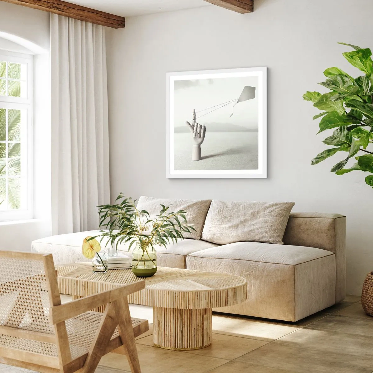 Plagát v bielom ráme - Výzva - 40x40 cm