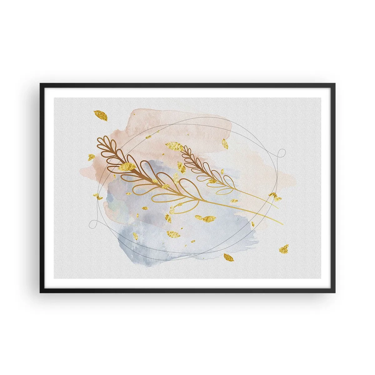 Plagát v čiernom ráme - Zlatý závan - 100x70 cm
