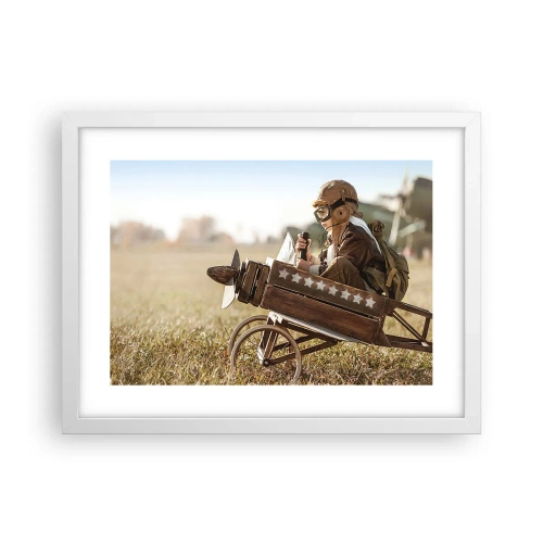 Plagát v bielom ráme - Štart do snov - 40x30 cm