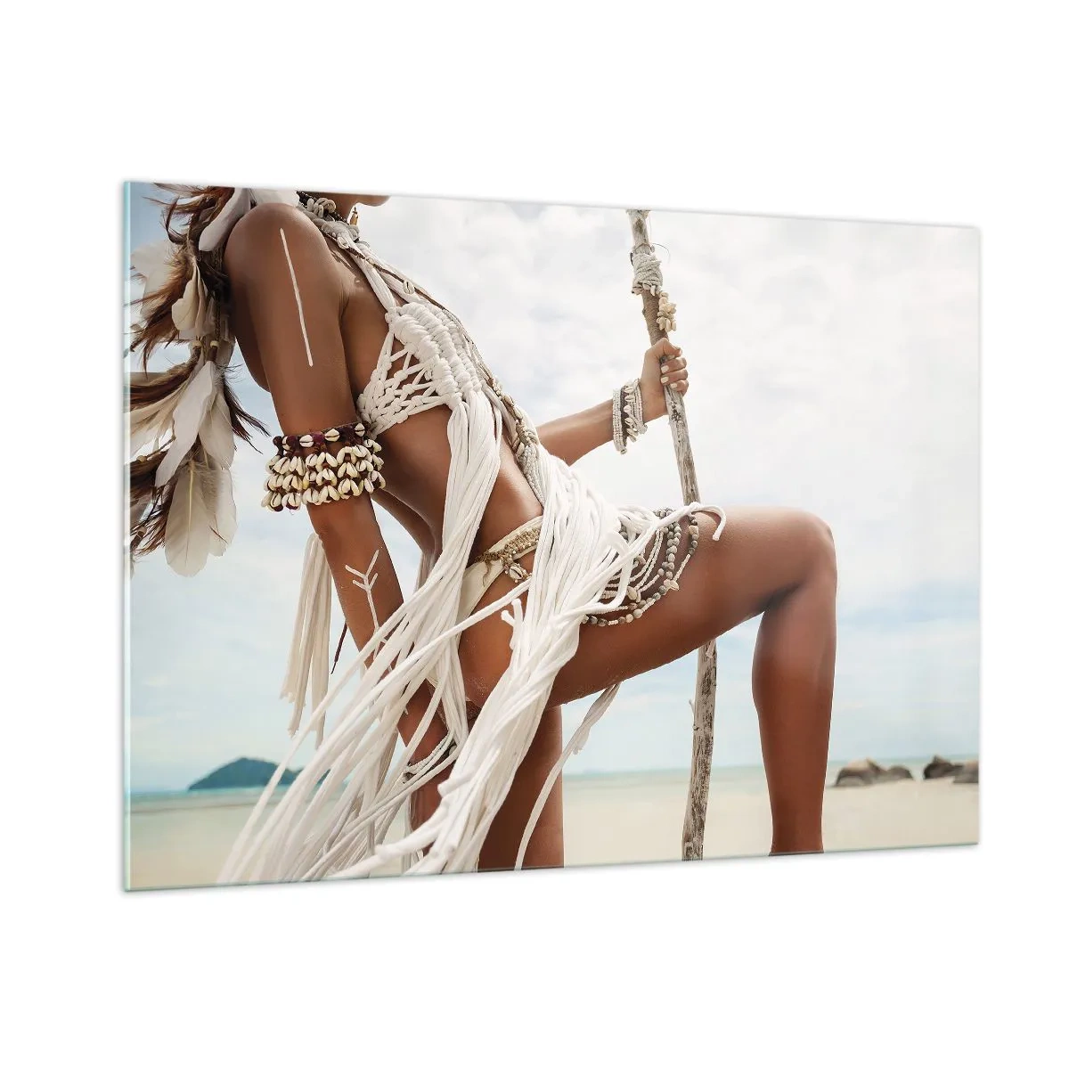 Obraz na skle - Kňažka slnka - 100x70 cm