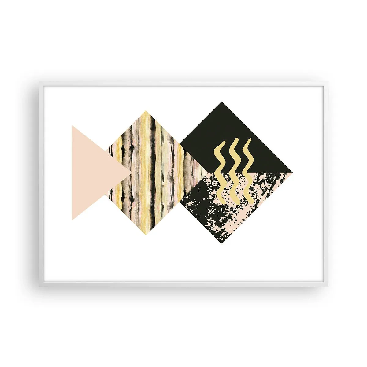 Plagát v bielom ráme - Nie je to tak jednoduché - 100x70 cm