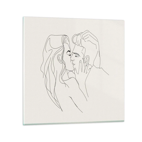 Obraz na skle - Zamotaní citom - 70x70 cm