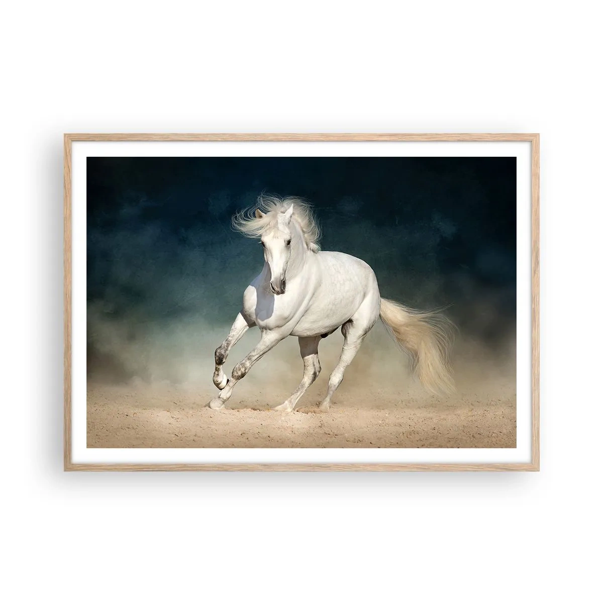 Plagát v ráme zo svetlého duba - Sloboda v čistom stave - 100x70 cm