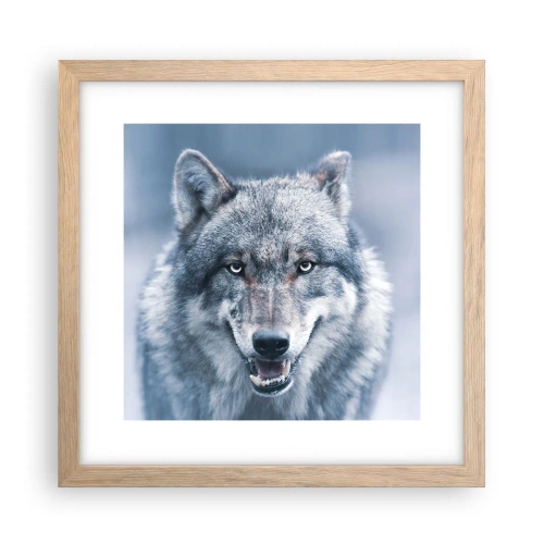 Plagát v ráme zo svetlého duba - Prijmete túto výzvu? - 30x30 cm