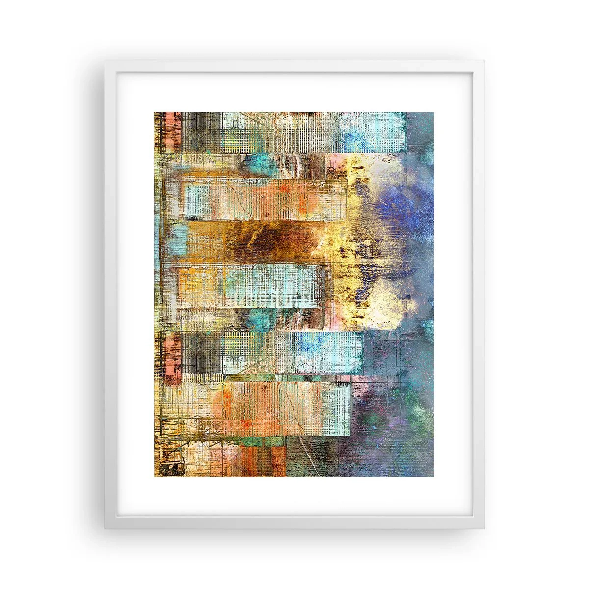 Plagát v bielom ráme - Slnečná metropola - 40x50 cm