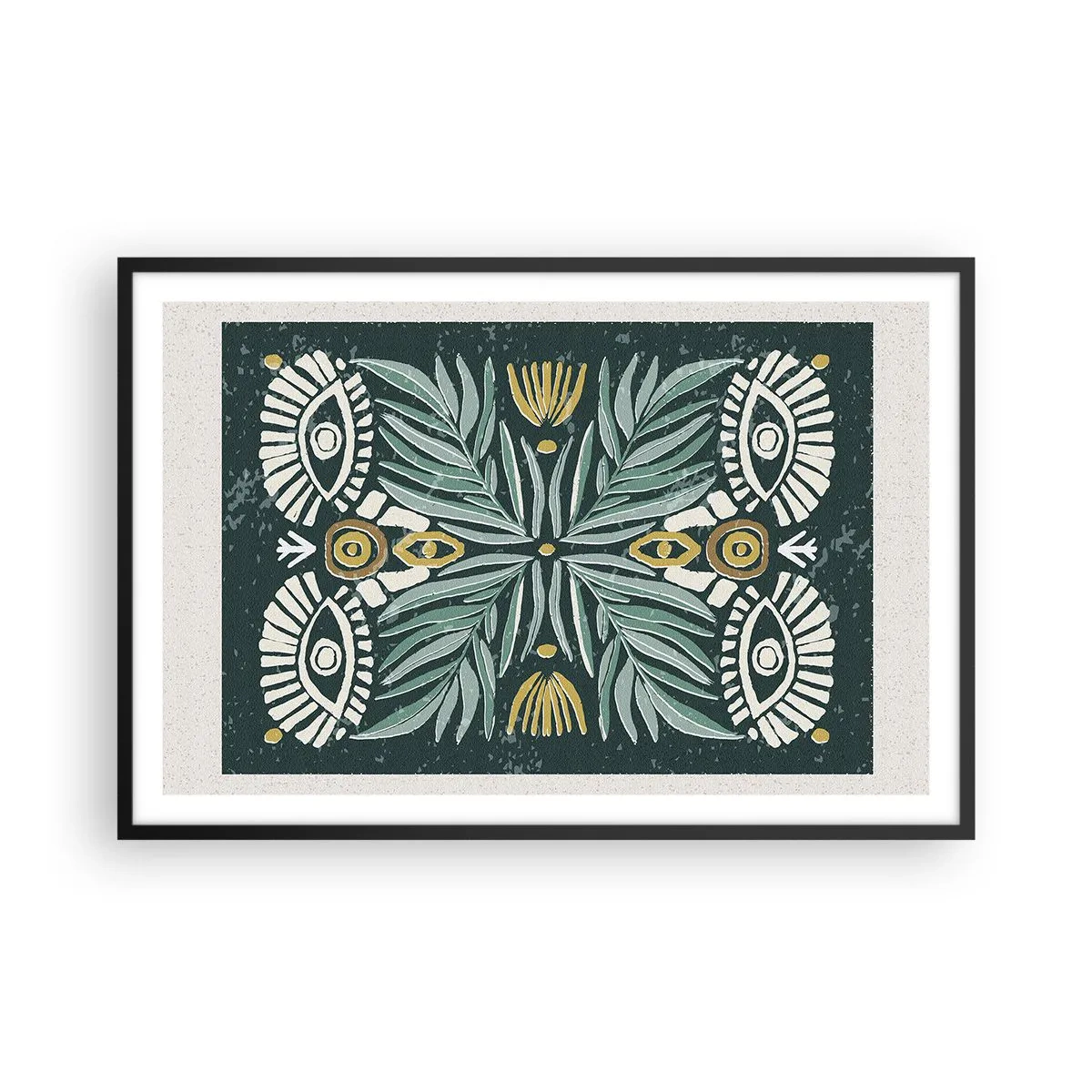 Plagát v čiernom ráme - Ako ľudová vystrihovačka - 91x61 cm