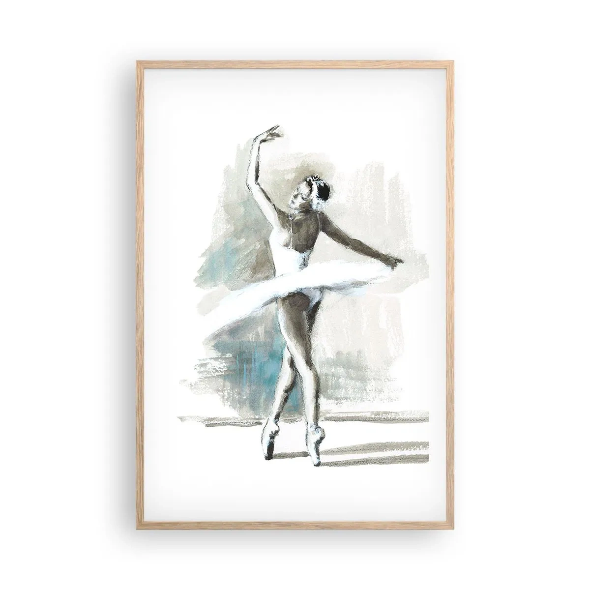 Plagát v ráme zo svetlého duba - Zakliata do labute - 61x91 cm