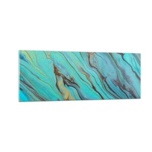 Obraz na skle - Tyrkysový príliv - 140x50 cm