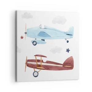 Obraz na plátne - Pán pilot, čakáme! - 60x60 cm