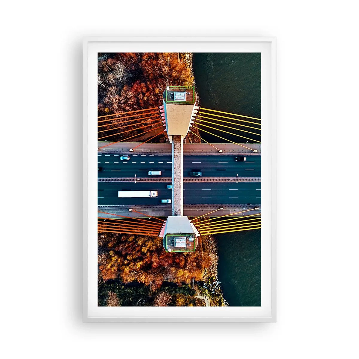 Plagát v bielom ráme - Za vodami, za lesmi - 61x91 cm