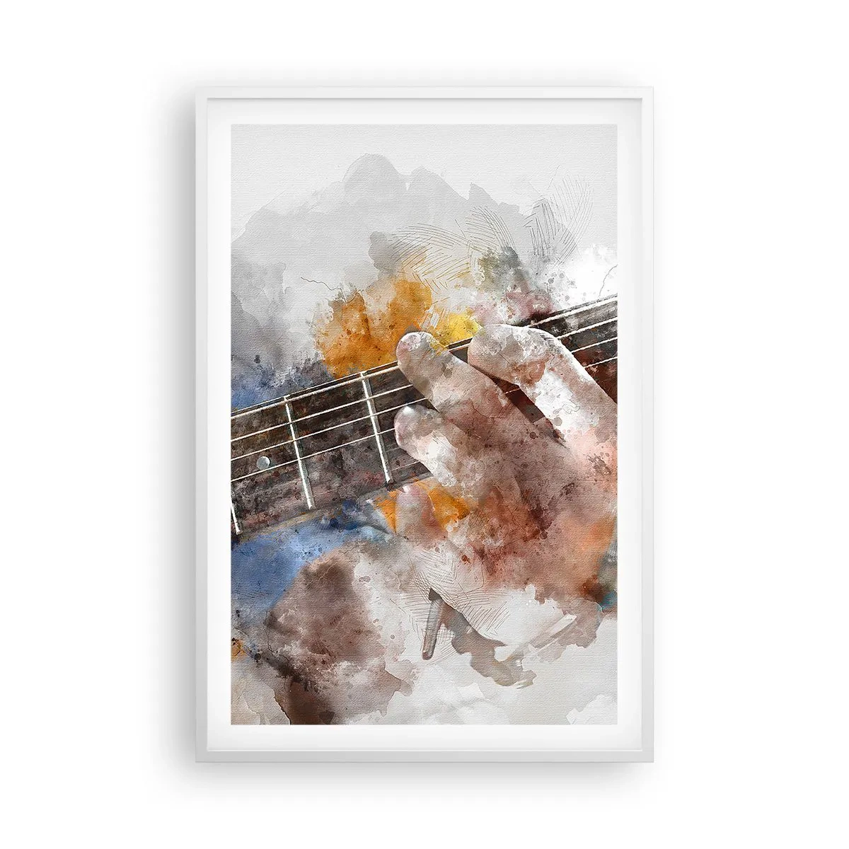 Plagát v bielom ráme - Poézia medzi strunami - 61x91 cm