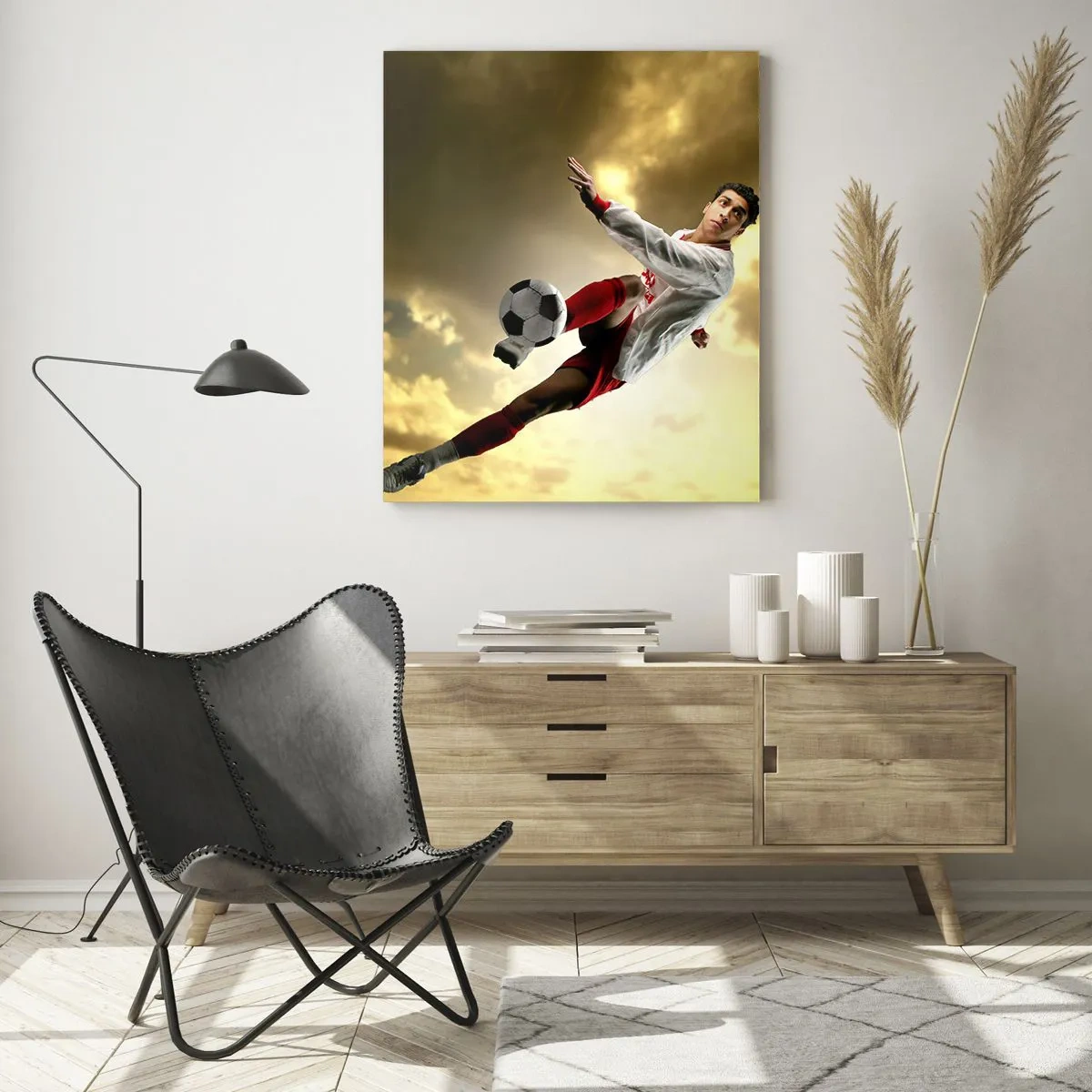 Obraz na skle - Futbalové nebo - 50x70 cm