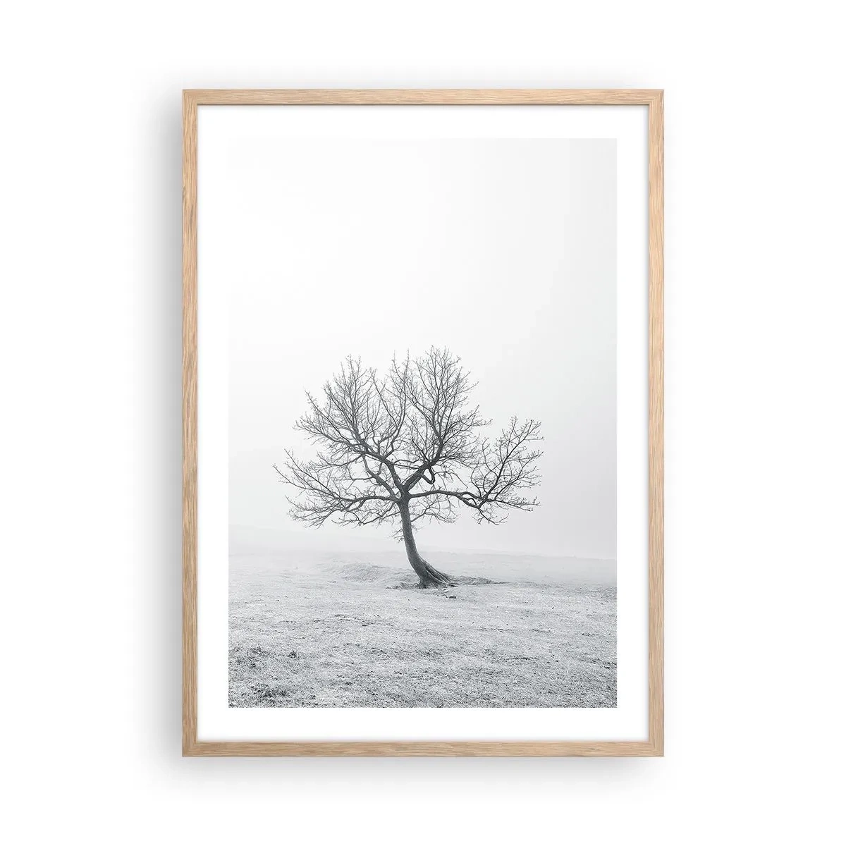 Plagát v ráme zo svetlého duba - Proti ničote - 50x70 cm