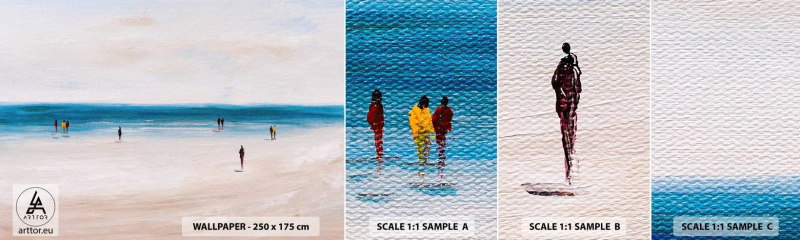 Vzorka Fototapeta Standard Eco - Prirodzená potreba - Pláž, Ľudia, Minimalizmus - 100x30 cm