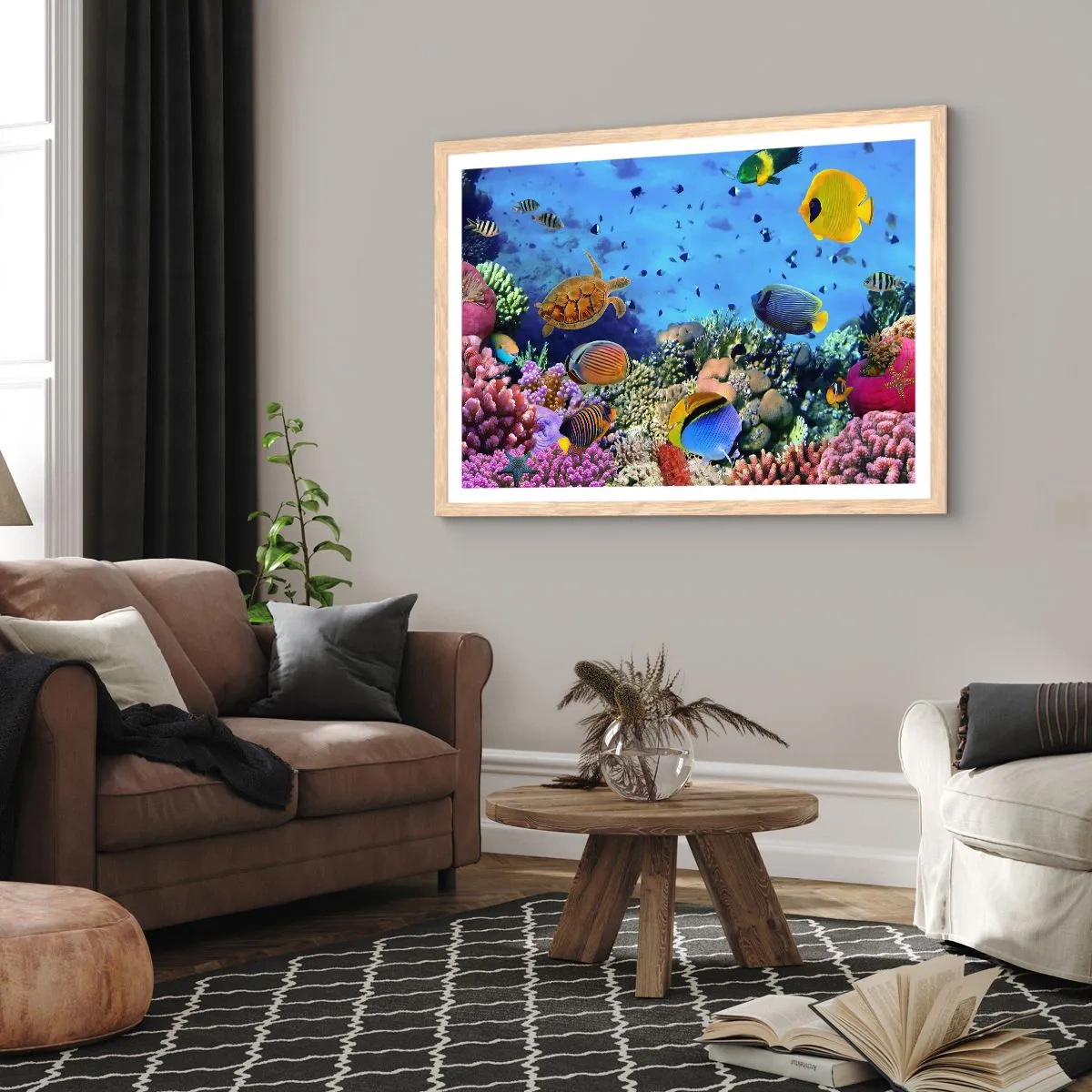 Plagát v ráme zo svetlého duba - Čo vieme o živote… - 100x70 cm