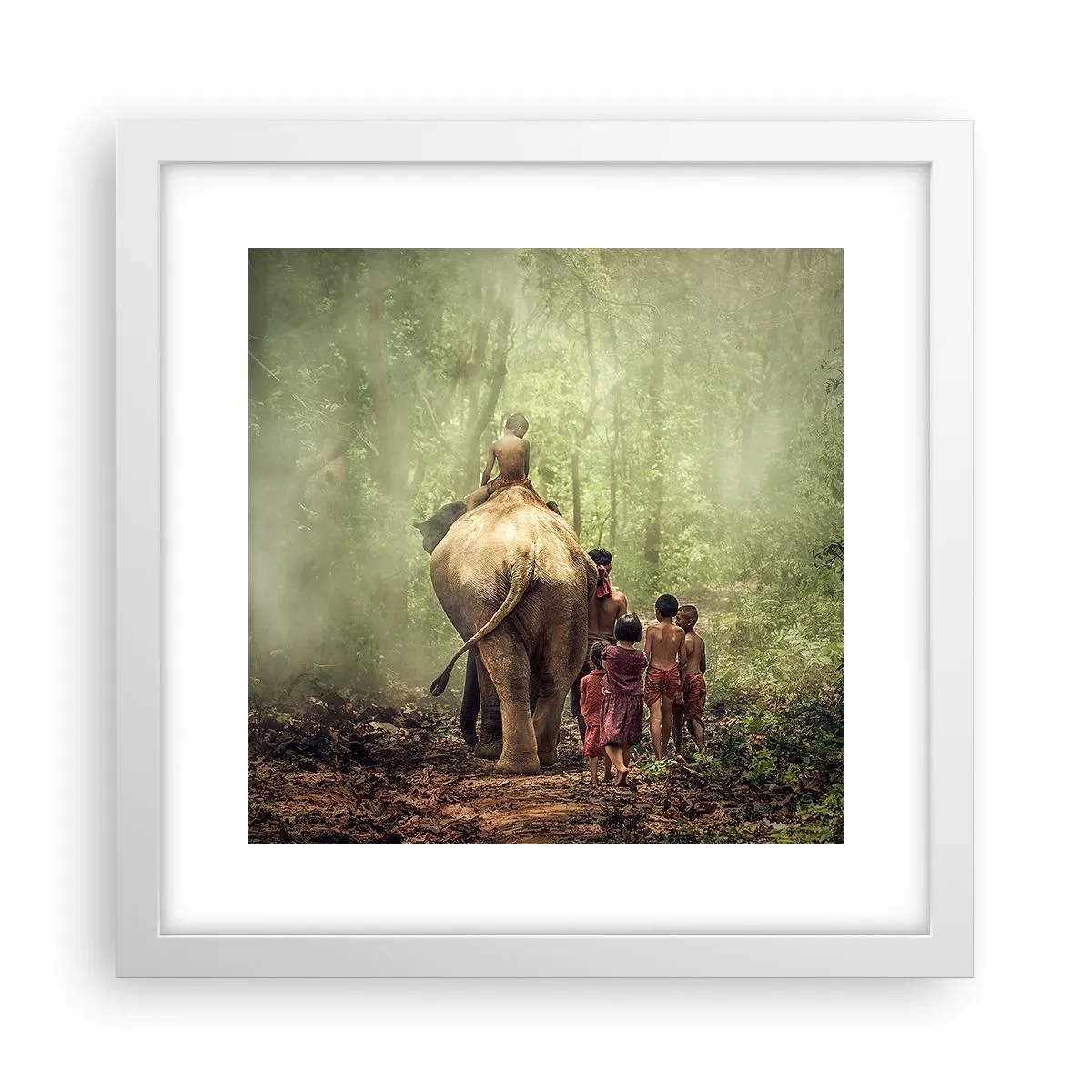 Plagát v bielom ráme - Nová Kniha džunglí - 30x30 cm