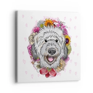 Obraz na plátne - Šteňacia radosť - 40x40 cm